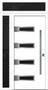 Nova Inox S4 Modern Exterior Single Door 36x80 with Sidelight and Transom - Unit 50x95 1/2 - White