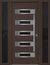 Nova Inox S5 Modern Exterior Single Door W/ (2) 12
