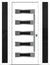 Nova Inox S5 Modern Exterior Single Door W/ (2) 12