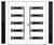 Nova Inox S5 Modern Exterior Double Door W/ (2) 12