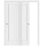 Nova Stile 059 Soft White Laminated Modern Bypass Door