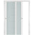 Nova Triplex 007 Soft White Laminated Modern Bypass Door