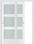 Nova Triplex 058 Soft White Laminated Modern Bypass Door