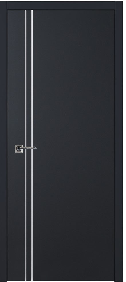 Nova Glam Pro 002 Soft Black Laminated Modern Pre-Hung Door - Doors and Beyond