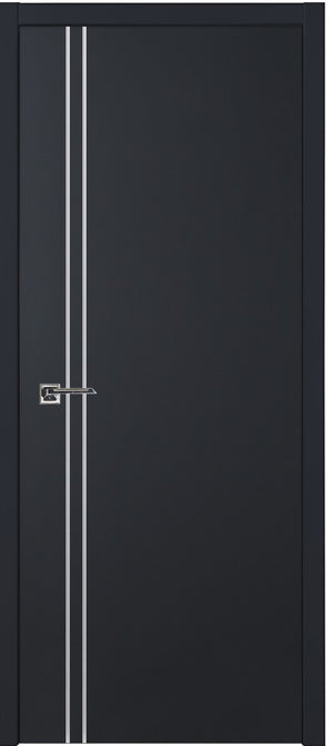 Nova Glam Pro 002 Soft Black Laminated Modern Pre-Hung Door - Doors and Beyond