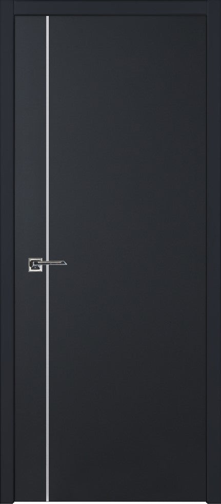 Nova Glam Pro 003 Soft Black Laminated Modern Pre-Hung Door