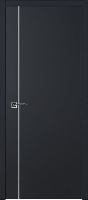 Nova Glam Pro 003 Soft Black Laminated Modern Pre-Hung Door - Doors and Beyond