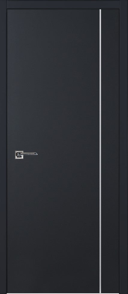 Nova Glam Pro 005 Soft Black Laminated Modern Pre-Hung Door - Doors and Beyond