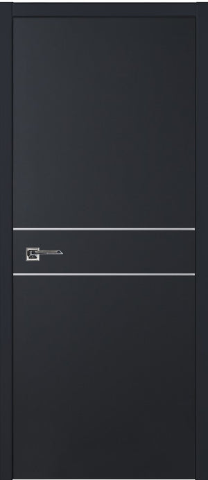 Nova Glam Pro 008 Soft Black Laminated Modern Pre-Hung Door - Doors and Beyond