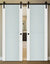 Nova Triplex 002 Soft White Laminated Modern Double Barn Door