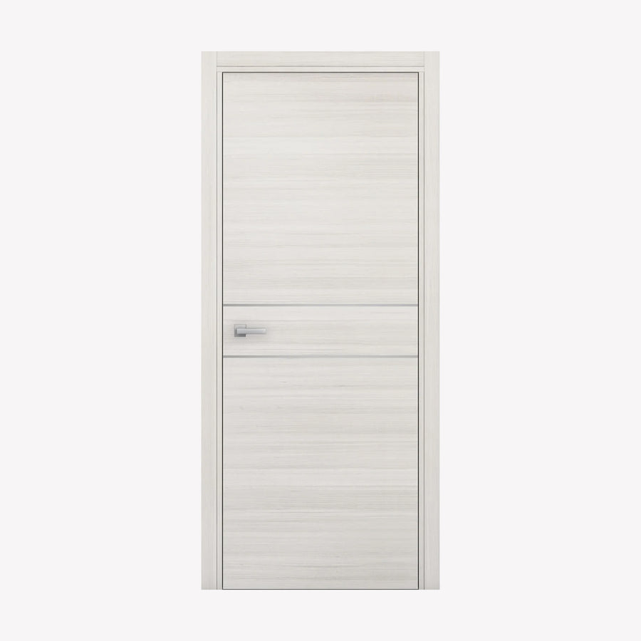 Nova 2HC Braga Crema Matrix CPL Modern Single Pre-hung Door - Doors and Beyond