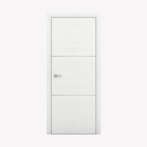 Nova 2H Braga Bianco Matrix CPL Modern Single  Pre-hung Door - Doors and Beyond