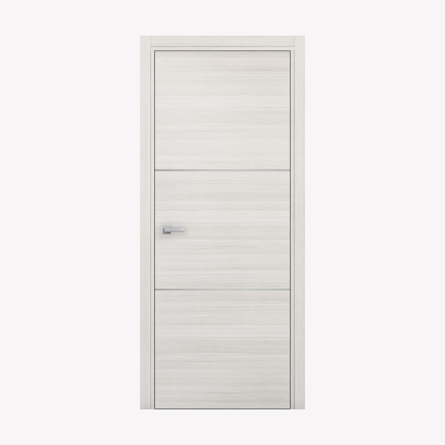 Nova 2H Braga Crema Matrix CPL Modern Single Pre-hung Door - Doors and Beyond