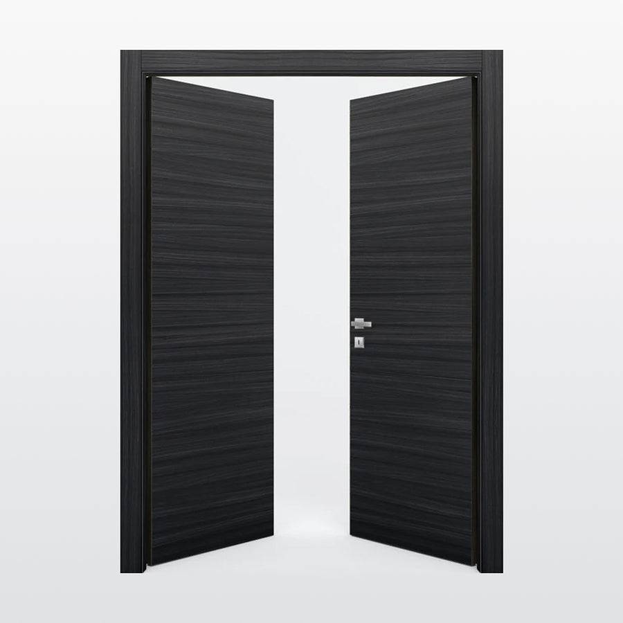 Nova Flush Braga Blu Matrix CPL Modern Double Pre-Hung Door - Doors and Beyond