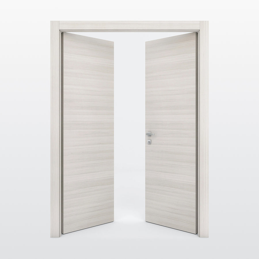 Nova Flush Braga Crema Matrix CPL Modern Double Pre-Hung Door - Doors and Beyond
