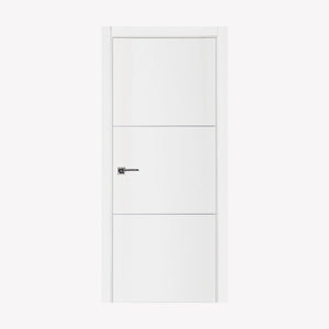 Nova Glam Pro 006 Soft White Laminated Modern Pre-Hung Door - Doors and Beyond