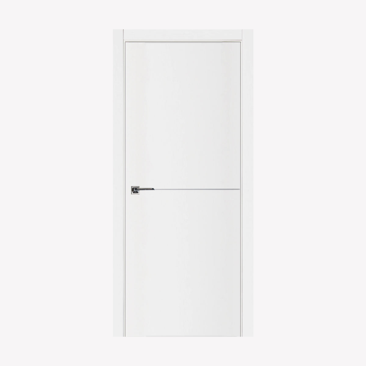 Nova Glam Pro 007 Soft White Laminated Modern Pre-Hung Door - Doors and Beyond