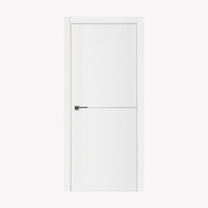 Nova Glam Pro 007 Soft White Laminated Modern Pre-Hung Door - Doors and Beyond