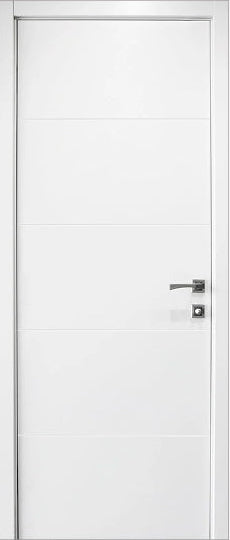 Nova Graffiti Soft White Laminated Modern Pre-Hung Door - Doors and Beyond