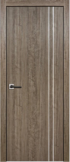 Nova HG002VR Dark Aloe Wood Laminated Modern Single Pre-Hung Door - Doors and Beyond