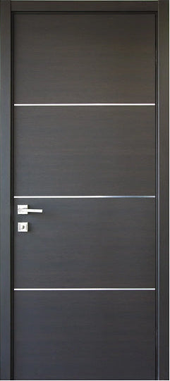Nova HG008 Japan Oak Laminated Modern Single Pre-Hung Door - Doors and Beyond