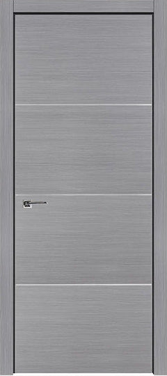 Nova HG008 Silver Wood Laminated Modern Single Pre-Hung Door - Doors and Beyond