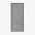 Nova HG008 Silver Wood Laminated Modern Single Pre-Hung Door - Doors and Beyond