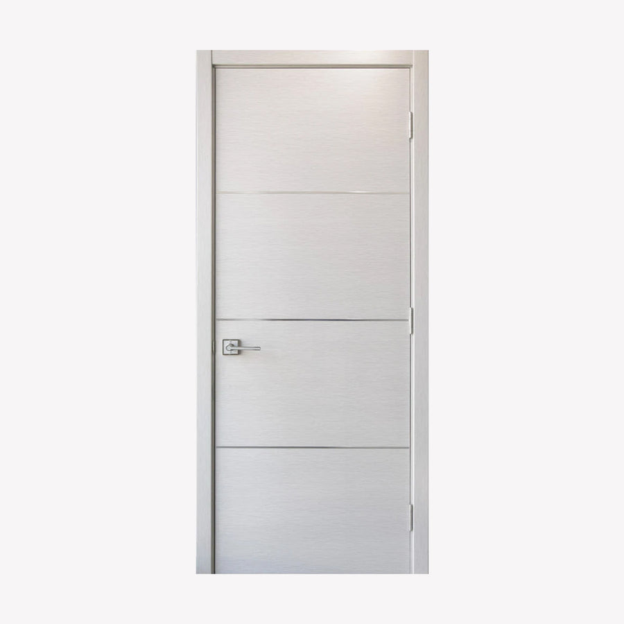 Nova HG008 White Wenge Laminated Modern Single Pre-Hung Door - Doors and Beyond