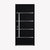 Nova Inox S3 Modern Exterior Single Door 36x80 - Black - Doors and Beyond