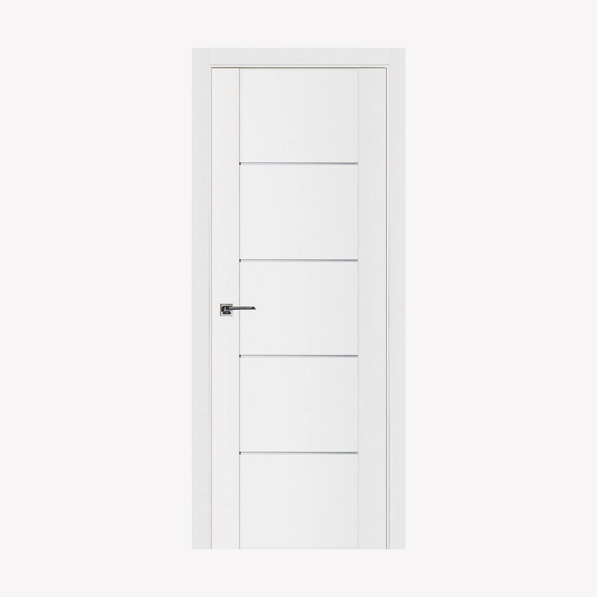 Nova Stile 007 Soft White Laminated Modern Pre-Hung Door - Doors and Beyond
