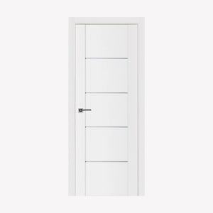 Nova Stile 007 Soft White Laminated Modern Pre-Hung Door - Doors and Beyond