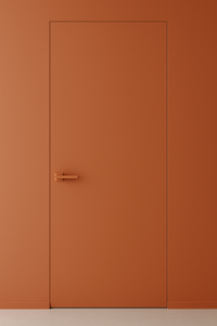 Primed Solid Frameless Door Example For Painting Orange - Doors and Beyond