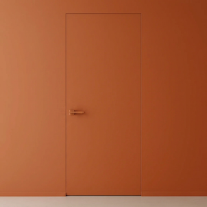 Primed Solid Frameless Door Example For Painting Orange - Doors and Beyond