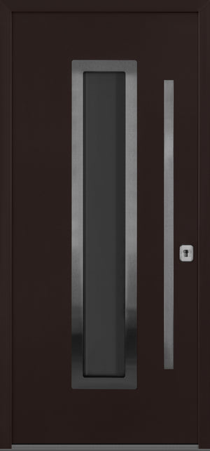 Nova Inox S1 Modern Exterior Single Door 36x80 - Brown - Doors and Beyond