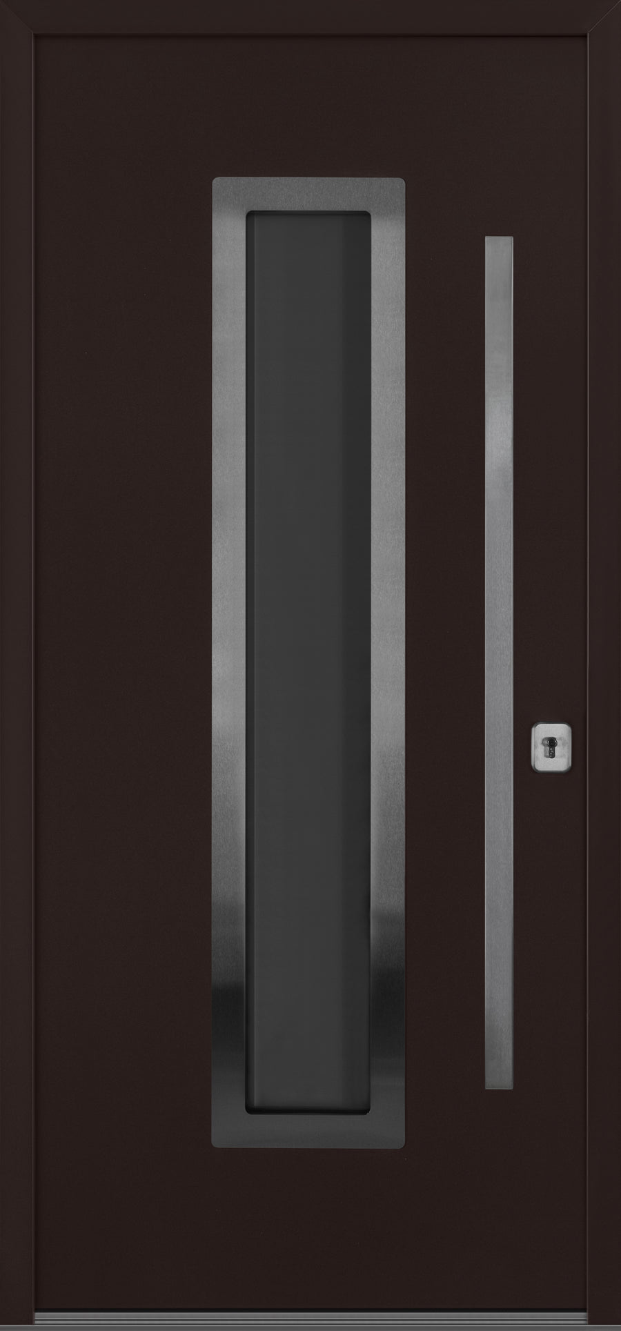 Nova Inox S1 Modern Exterior Single Door 36x80 - Brown - Doors and Beyond