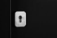 Nova Inox S1 Modern Exterior Single Door W/ (2) 12" Sidelight - Unit 62x81 3/8 - Black - Doors and Beyond