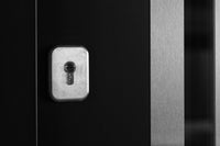 Nova Inox S2 Modern Exterior Single Door 36x80 with 2 Sidelight and Transom - Unit 62x95 1/2 - Black - Doors and Beyond