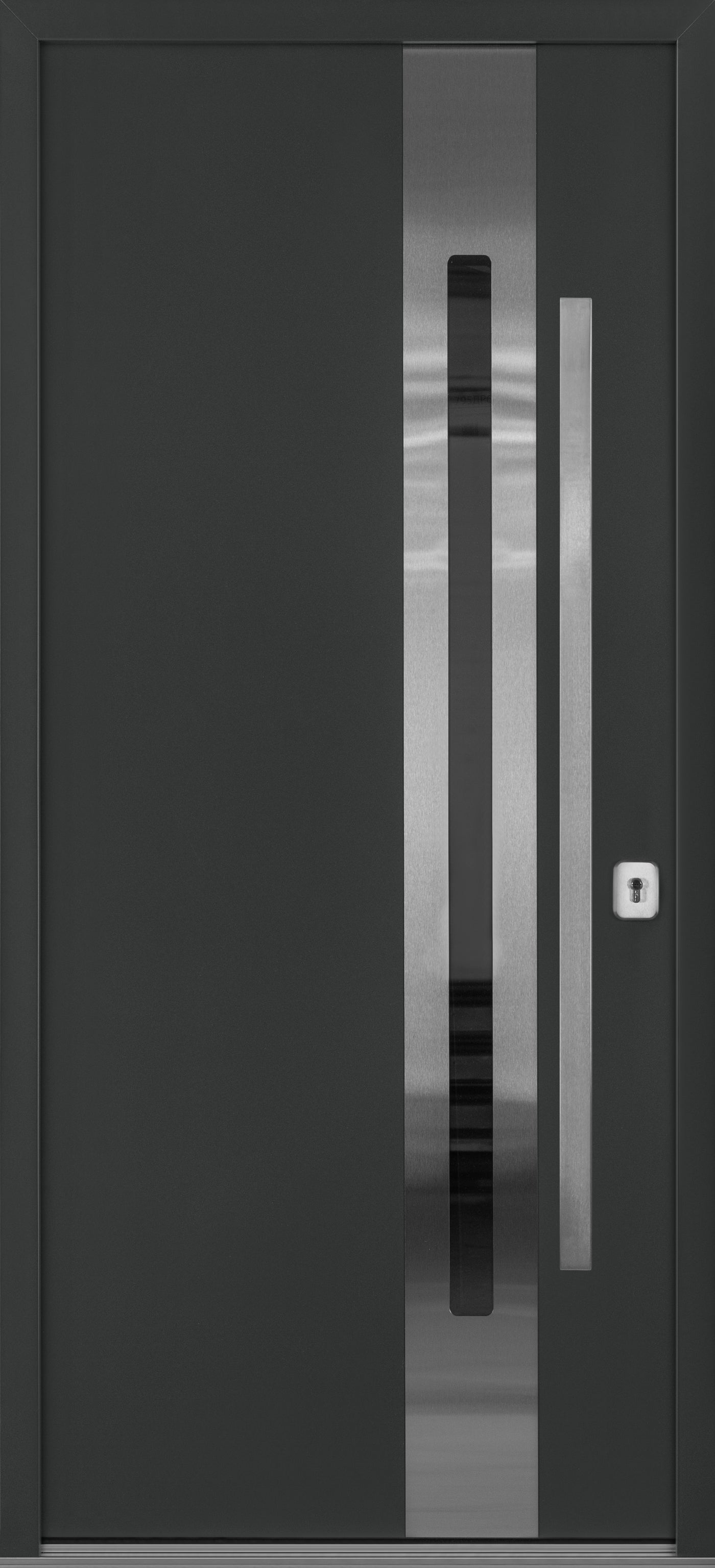 Nova Inox S2 Modern Exterior Single Door 36x80 - Gray - Doors and Beyond