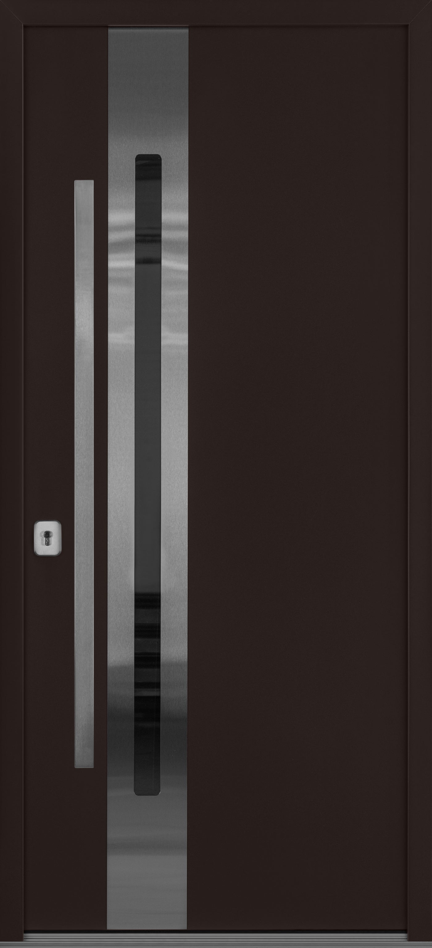 Nova Inox S2 Modern Exterior Single Door 36x80 - Brown - Doors and Beyond