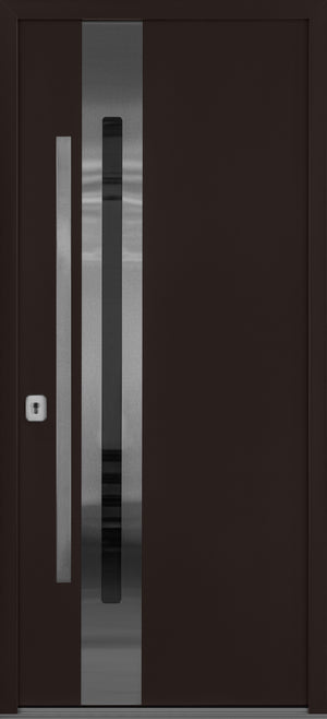 Nova Inox S2 Modern Exterior Single Door 36x80 - Brown - Doors and Beyond