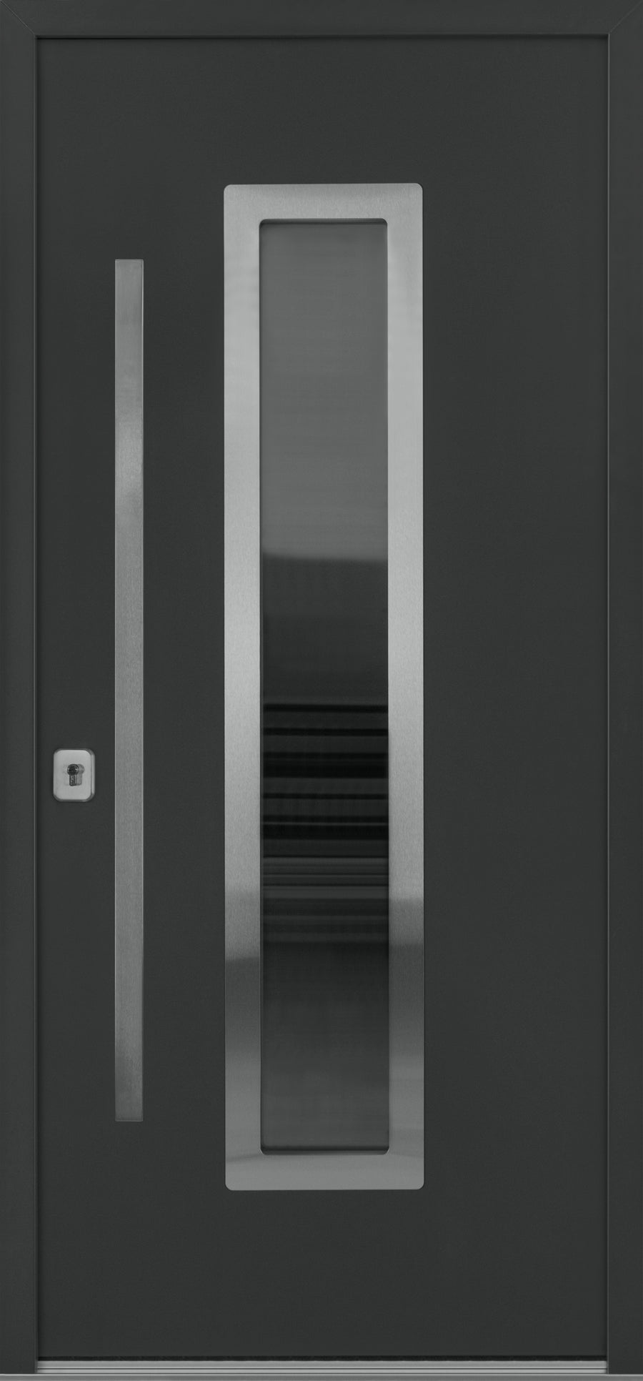 Nova Inox S1 Modern Exterior Single Door 36x80 - Gray - Doors and Beyond