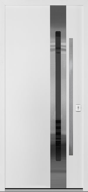 Nova Inox S2 Modern Exterior Single Door 36x80 - White - Doors and Beyond