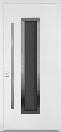 Nova Inox S1 Modern Exterior Single Door 36x80 - White - Doors and Beyond