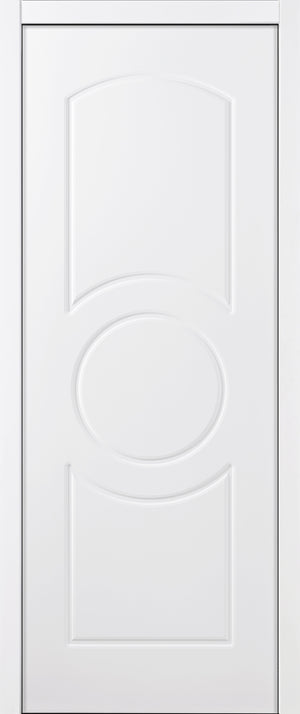 Nova Ovalo Soft White Laminated Modern Door Slab - Doors and Beyond
