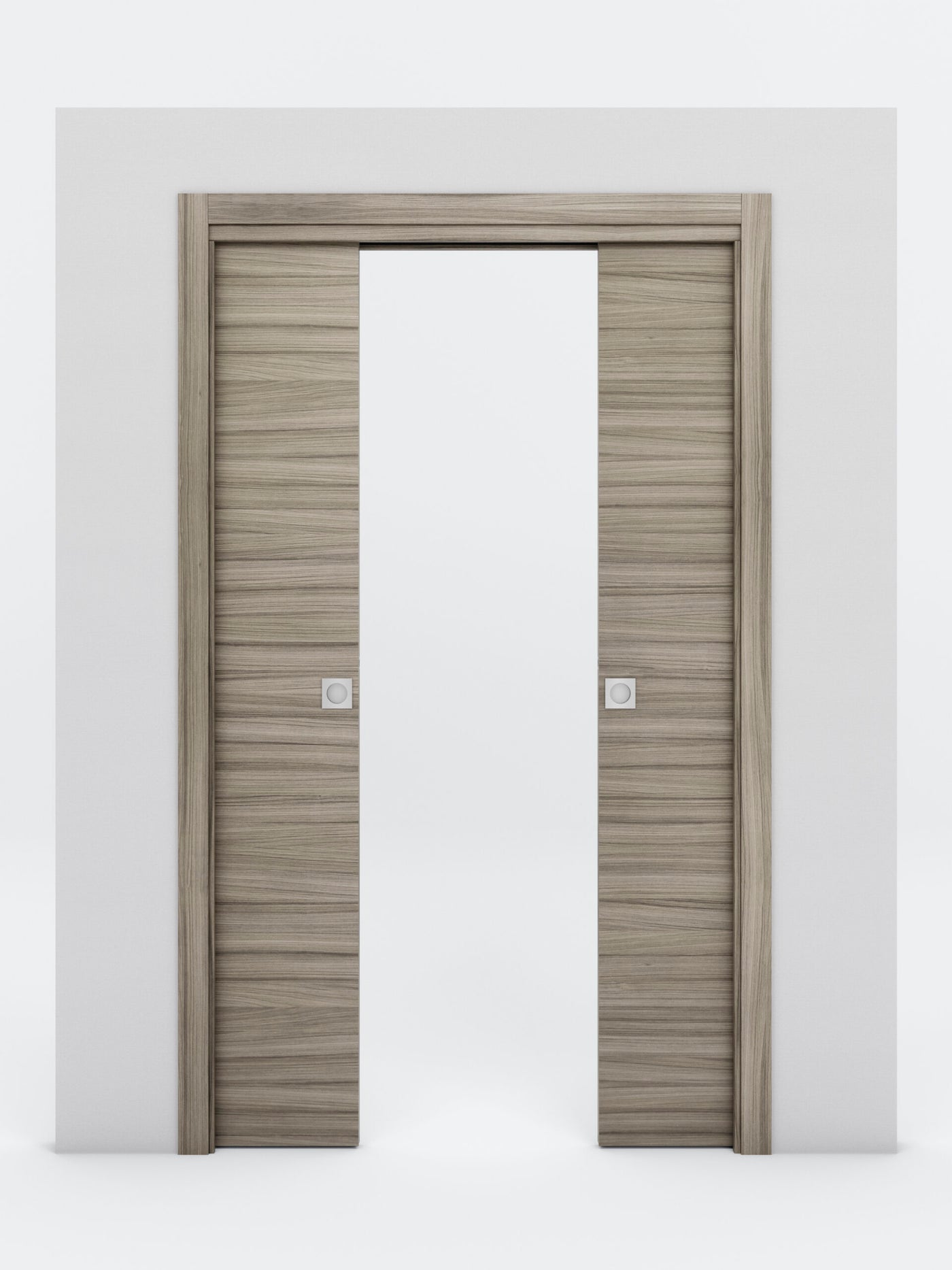Nova Flush Braga Palissandro Matrix Laminated Modern Double Pocket Door - Doors and Beyond