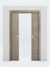 Nova Flush Braga Palissandro Matrix Laminated Modern Double Pocket Door - Doors and Beyond