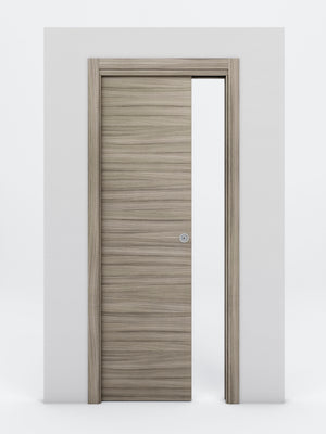 Nova Flush Braga Palissandro Matrix Laminated Modern Pocket Door - Doors and Beyond