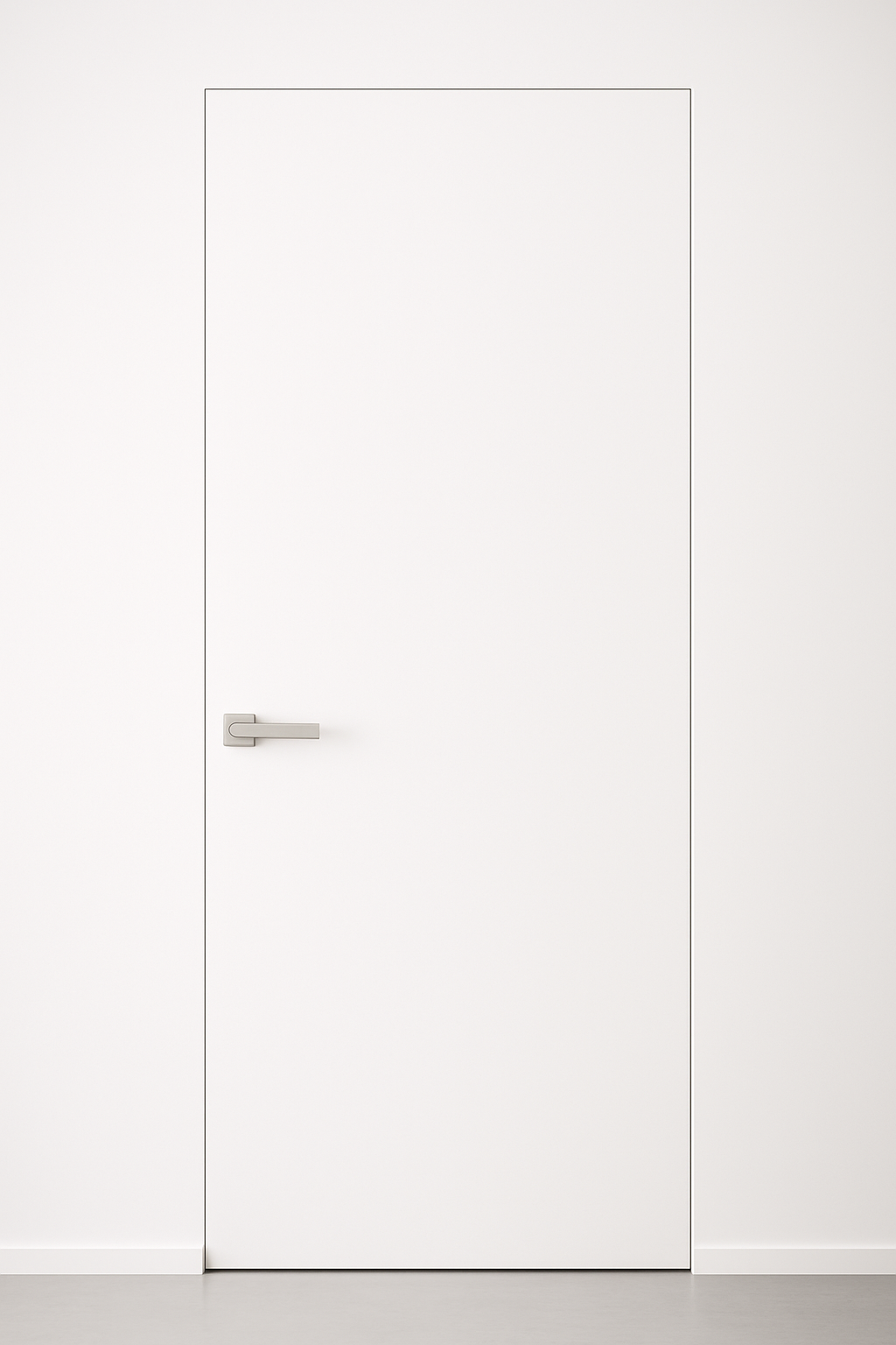 Primed Solid Frameless Door Example For Painting Pure White - Doors and Beyond
