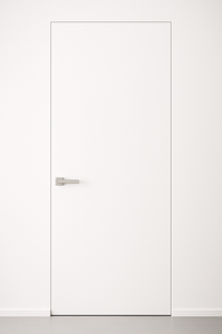 Primed Solid Frameless Door Example For Painting Pure White - Doors and Beyond