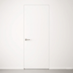 Primed Solid Frameless Door Example For Painting Pure White - Doors and Beyond